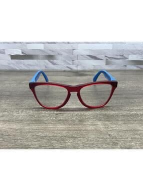 Oakley Frogskins Translucent Red Blue Eyeglasses Frames 48-15 133